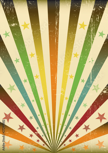 Plakat na zamówienie Multicolor Sunbeans grunge background