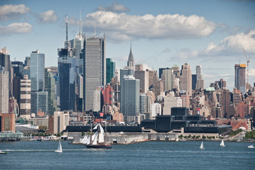 Wall Mural - new york city cityscape over hudson river