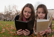 Girls reading a book