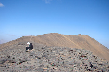 Wall Mural - Berbère sur la crête du M'Goun - 4070 m (Atlas, Maroc)