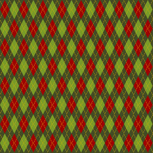 Argyle Pattern In Christmas Colors