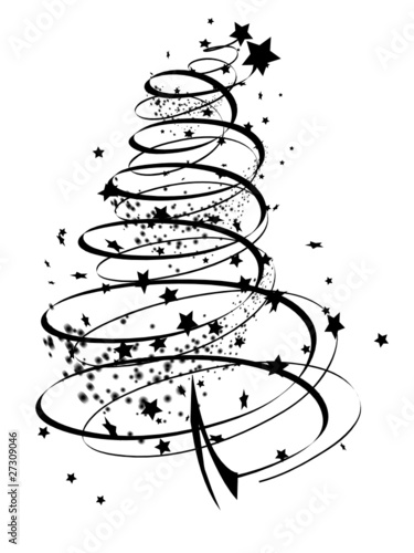 Weihnachtsbaum malvorlage weihnachten geschenken christbaum einfach frisch schneekugel weihnachtsbilder sie Abstrakter Tannenbaum mit Partikel Stock-Vektorgrafik | Adobe Stock