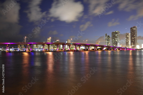 Plakat na papierze fotorealistycznym Miami, śródmieście, szeroki, jasny, wizualny