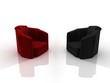Sessel rot und schwarz II