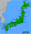 Carte des Villes Principales du Japon