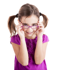 Wall Mural - Girl with glasses