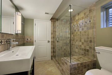 Wall Mural - Bathroom with glass shower