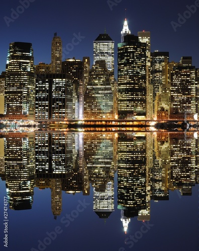 Plakat na papierze fotorealistycznym Niższa panoramę Manhattanu