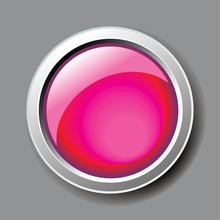 Abstract Shiny Pink Button