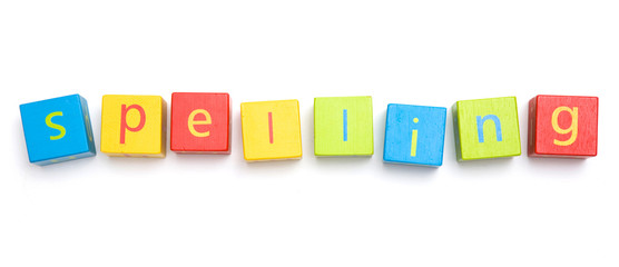 Early Learning - Building Blocks Showing Spelling Letters