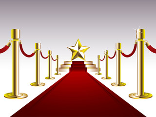 Red Carpet with Golden Star