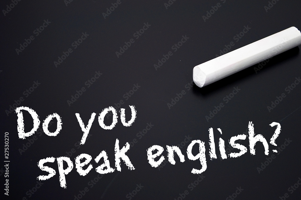 Tafel Mit Sprechen Sie Englisch Foto Poster Wandbilder Bei