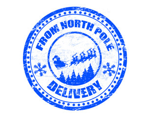 North Pole delivery stamp