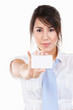© Arto - Young executive showing her name card