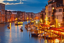 Grand Canal At Night, Venice