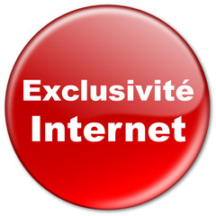 Canvas Print - Bouton EXCLUSIVITE INTERNET (offre spéciale exclusif publicité)