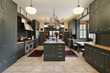 © pics721 - Large kitchen with green cabinetry