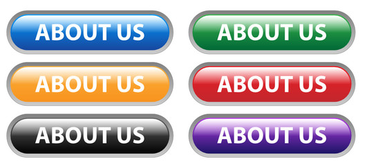 Canvas Print - ABOUT US Buttons Set (identity contact details more information)