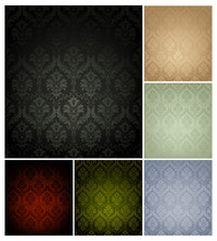 Seamless Wallpaper Pattern, Set Of Six Colors