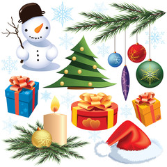 Poster - Christmas decoration set