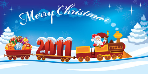 Sticker - Santa Claus train