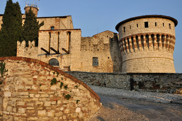 Wall Mural - castle inner entrance, brescia