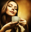 © Subbotina Anna - Beautiful Woman with cup of Coffee