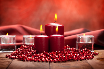 Sticker - Red christmas candles