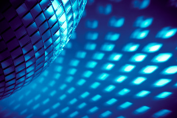 Wall Mural - blue disco background