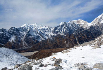 Wall Mural - Panorama of Mountains in Manaslu Area