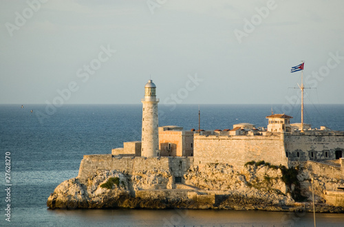 Obraz na płótnie canvas czteroczęściowy "tetraptyk" Morro castle, havana, cuba