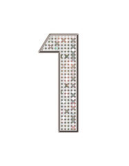 Wall Mural - 1 - Les Chiffres strass et paillettes