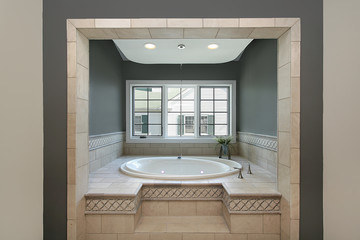 Wall Mural - Circular tub in master bath