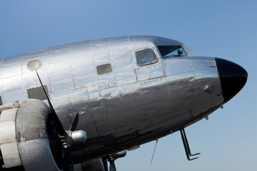 Fototapete - Vintage DC-2 Cargo and Passenger Propeller Airplane