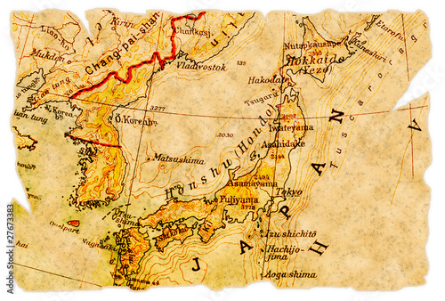 Obraz na płótnie canvas Japonia stara mapa