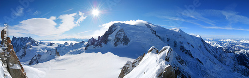 Obraz na płótnie canvas trzyczęściowy "tryptyk" Mont blanc