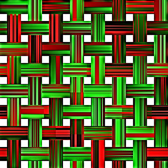 Wall Mural - Weave pattern in christmas colors