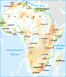 Afrika mit Städten