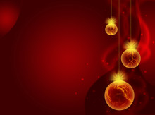 New Year Background With Christmas Balls