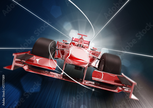 Nowoczesny obraz na płótnie 3d render, formula one car concept