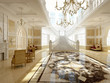 rendering living room of luxury suite