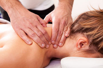 Young beautiful woman getting spa treatment