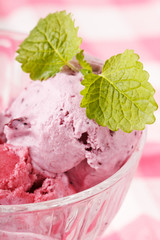 Canvas Print - berry ice cream