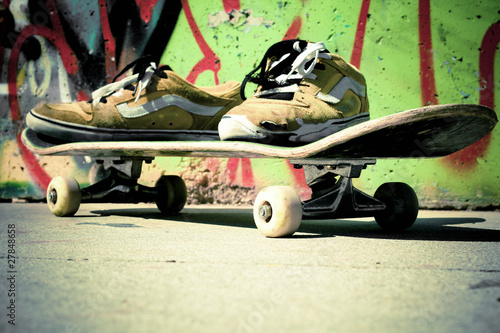 Obraz w ramie Empty Skateboard