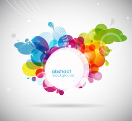 Wall Mural - abstract colored background with circles.