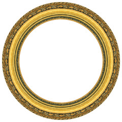 Wall Mural - Oval gold picture frame