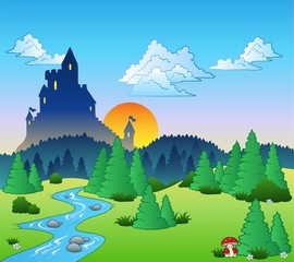 Wall Mural - Fairy tale landscape 1