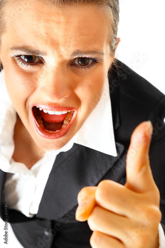 Fotografia, Obraz Furious modern business woman shaking her finger.