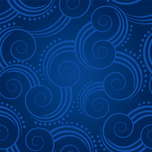 Seamless Blue Swirls Background