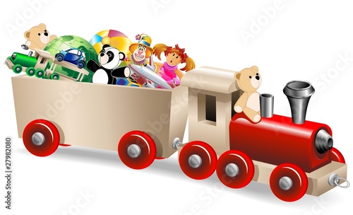 pociag-z-zabawkami-train-toys-vector